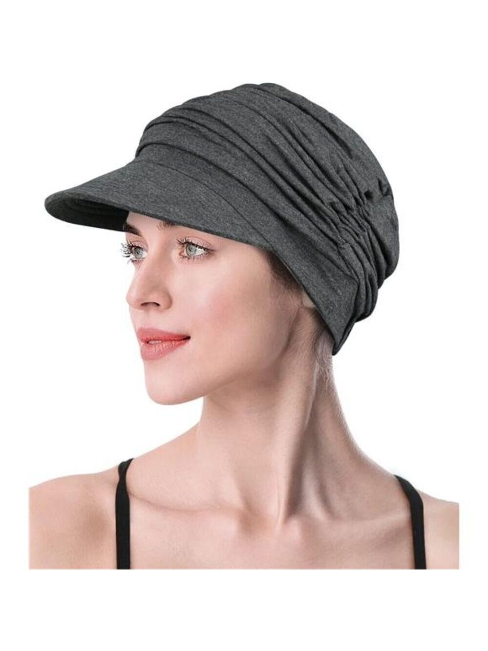 Womens Chemo Baseball Cap Soft Bamboo Hair Loss Headwear Cancer Hat Full Coverag
